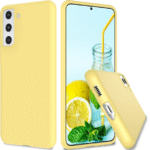 Mjukt Silikon fodral till Samsung S21 gul