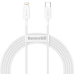 1 st super kvalitet 20W Baseus-kabel Superior PD USB-C - Lightning 2,0 m vit