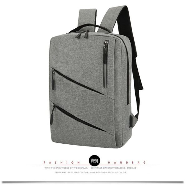 Ryggsäckar |grå med 2 dragkedjar - Image 2