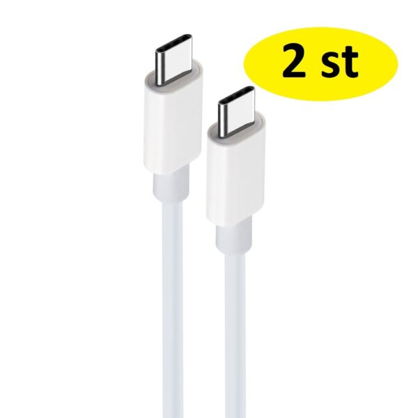 2 st 2 m maXlife kabel  Usb-C - Usb-C  60W vit