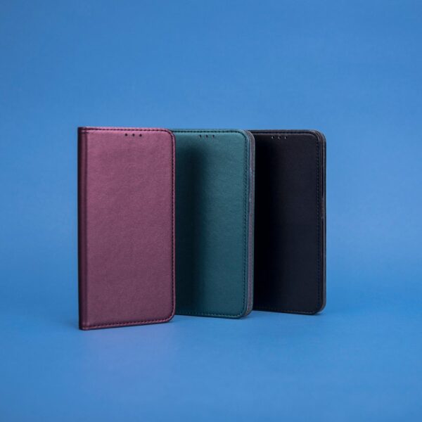 Magnet fodral iPhone 13 Pro Max Eco Läder blå - Image 2