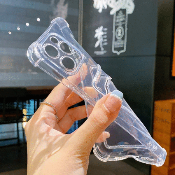 Transparent silikonfodral med kortplats för iPhone 11 pro max - Image 3