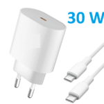 30W Snabbladdare för iPhone 15/16/17 + USB-C till USB-C 1m kabel
