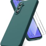 grönt silikonfodral med 3 skärmskydd för Samsung A13