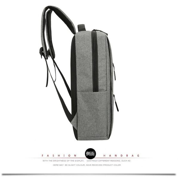 Ryggsäckar |grå med 2 dragkedjar - Image 4