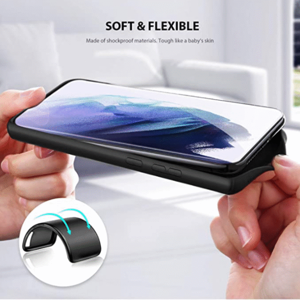 Mjukt Silikon fodral till Samsung S21svart - Image 3
