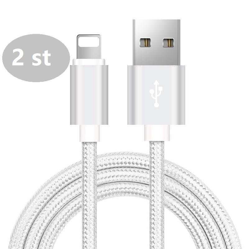 48866471764f5db43a6ac87c259bc32444c834e8-1.jpg 2 st 1 m USB-C silver kabel - Image 1