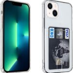 Transparent silikonfodral med kortplats för iPhone 11 pro