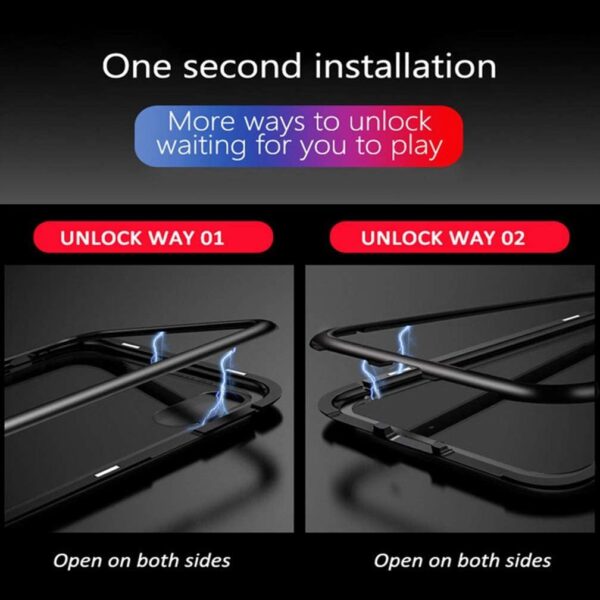 Sekretess magnetfodral för Samsung Galaxy S21ultra svart - Image 7