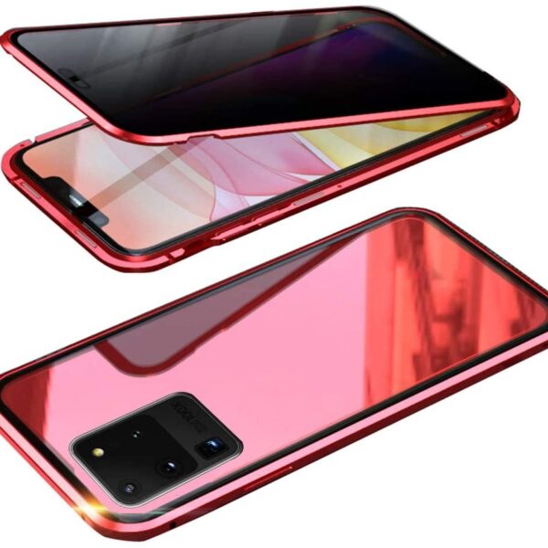 Sekretess magnetfodral för Samsung Galaxy S21ultra röd