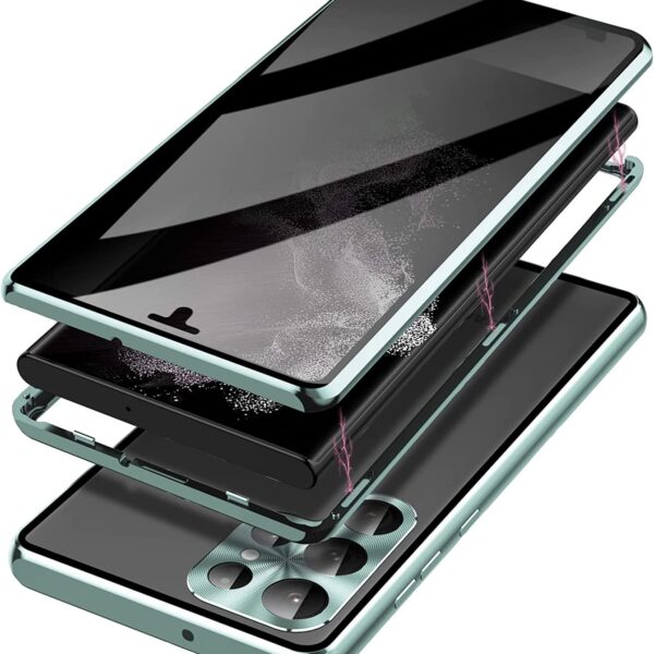 sekretess doubelfodral för Samsung S21 grön