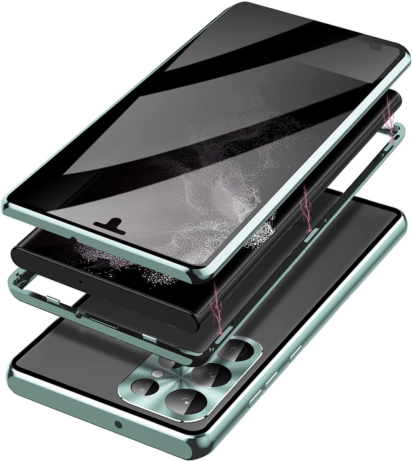 713OAWTVV3L._AC_SL1500_-1.jpg sekretess doubelfodral för Samsung S21 grön - Image 1