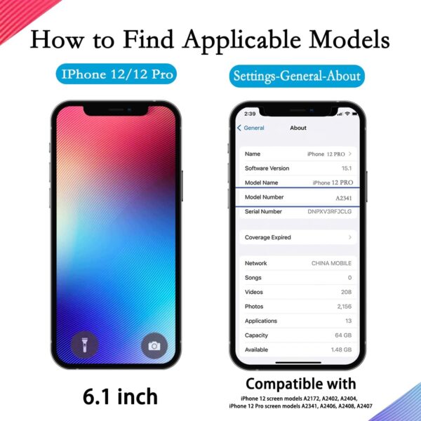 ersättnings skärm för iphone 12/12 pro - Image 3