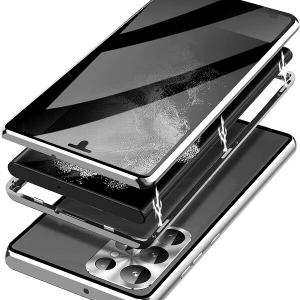 sekretess doubelfodral för Samsung S21 silver