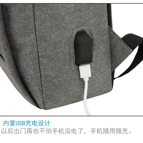 Ryggsäckar |grå med 2 dragkedjar - Image 7