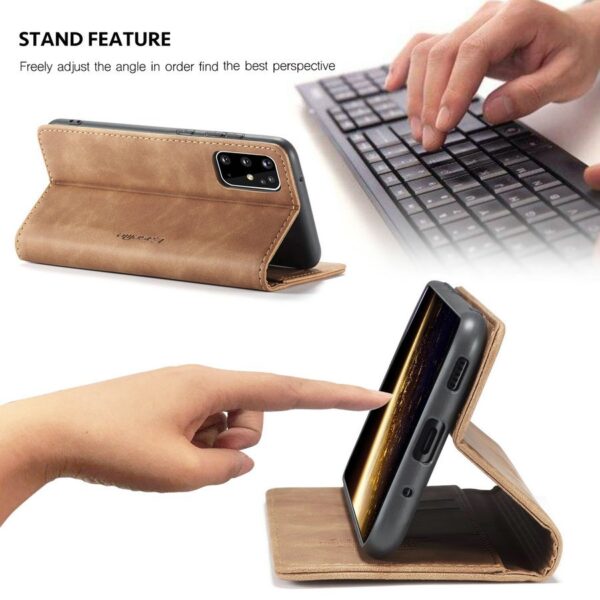 läderfodral för Samsung S22 ultra vinröd - Image 6