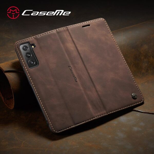 läderfodral för Samsung S22 ultra mörkbrun - Image 3