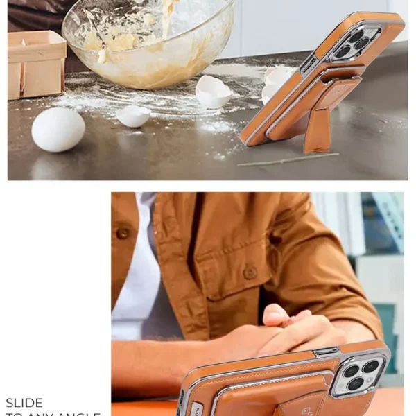 Löstagbar kortplånboksväska Magnetisk läderfodral för iPhone 15 - Image 6