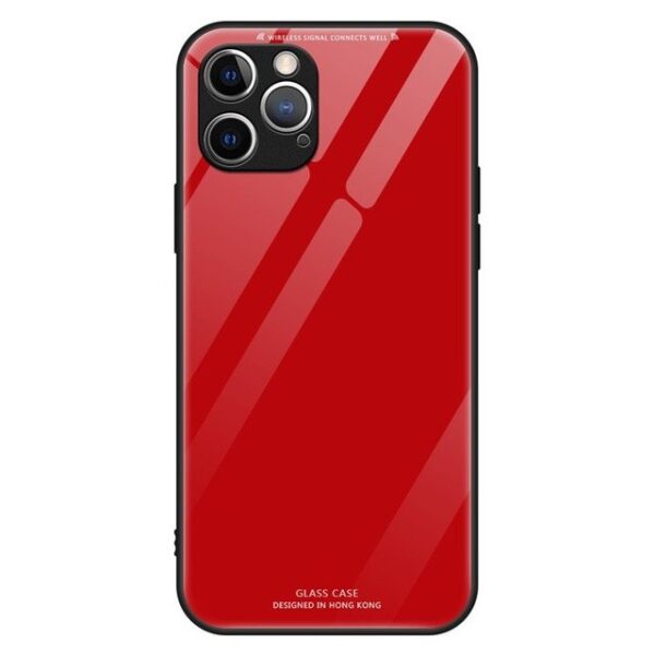 GLAS Fodral till IPHONE 12 MINI röd
