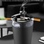 Ashtray with water tank black