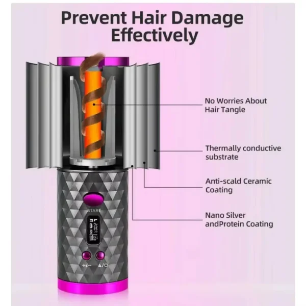 Cordless Hair Curler Adjustable - Image 5