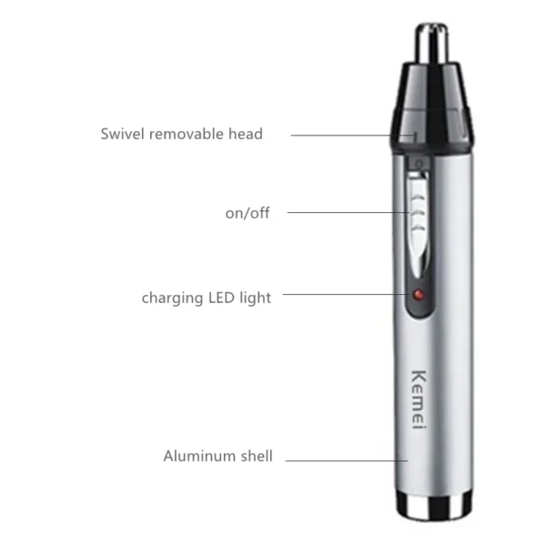 4in1 Rechargeable Nose Ear Hair Trimmer For Men - Image 4