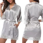 Robe Ice Silk gray L