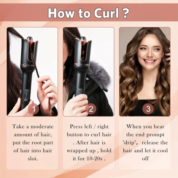 Automatic Hair Curler pink - Image 5