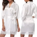 Robe Ice Silk White L