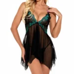Lace Nightgown L green