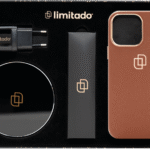 Tillbehörspaket – iPhone 13  – brun Saffiano