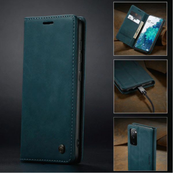 Läderfödral caseme 0013 för  iphone 12 grön