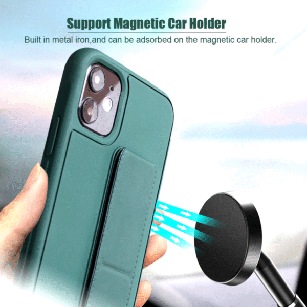 fodral med handrem för iphone 13 pro max grön