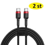 2 st 1,5 m super fina kablar usbc-usbc 60W