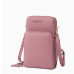 Mini Crossbody telefonväska för kvinnor mörkrosa