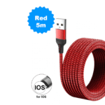 Extra lång  8M iphone   kabel röd