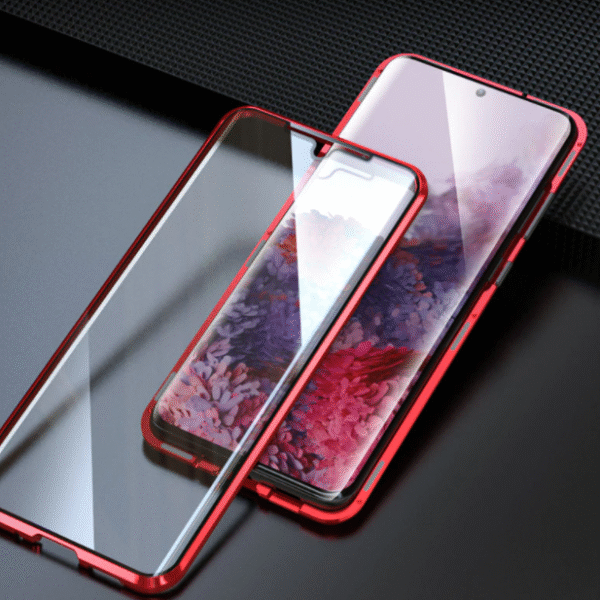 metallfodrall till iphone 11 pro röd