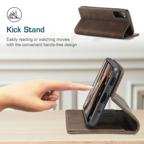 Läderfödral caseme 0013 för  Samsung A53 5G mörkbrun - Image 2