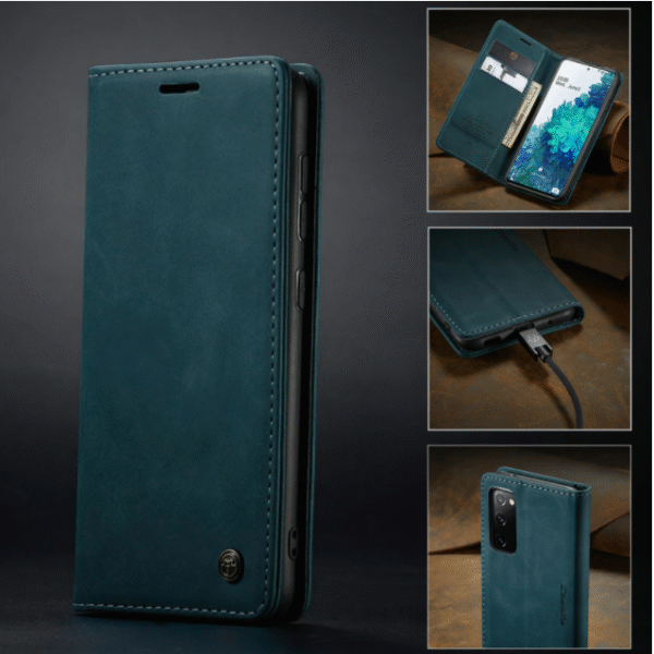 Läderfödral caseme 0013 för  iphone 12 grön - Image 2