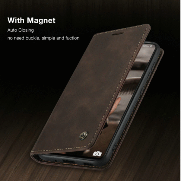 Läderfödral caseme 0013 för  Samsung A53 5G mörkbrun - Image 3