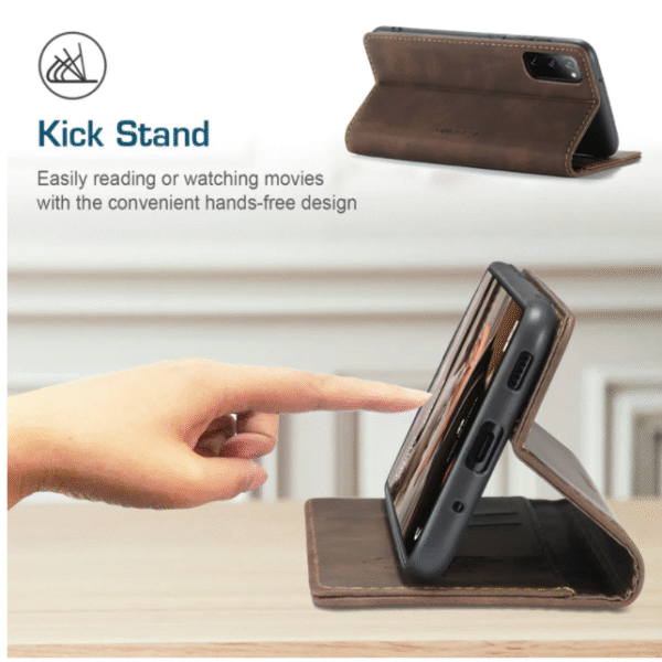 Läderfödral caseme 0013 för  Samsung A53 5G mörkbrun - Image 4