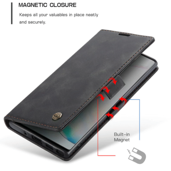 Läderfödral caseme 0013 för Samsung A15  svart - Image 2